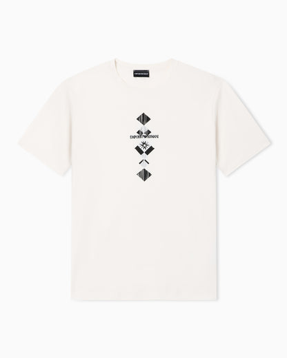 Emporio Armani Jersey T-shirt with tribal print