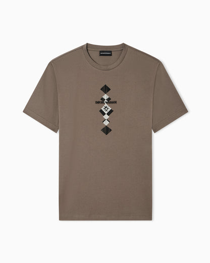 Emporio Armani Jersey T-shirt with tribal print