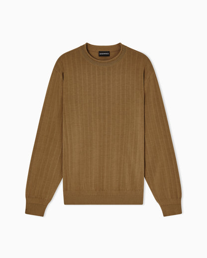 Emporio Armani Ribbed-effect tuck stitch jumper