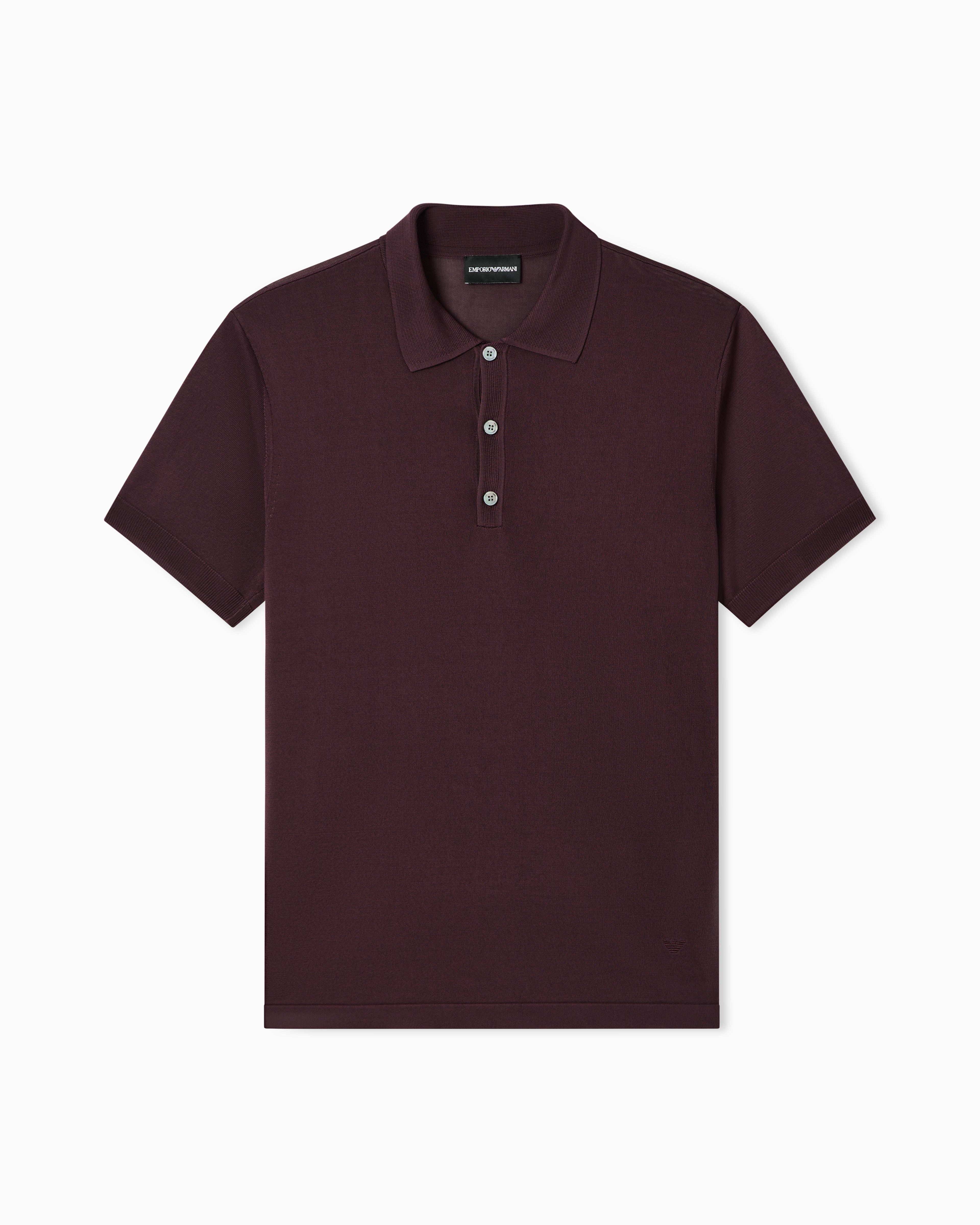 Emporio Armani Plain-knit polo shirt