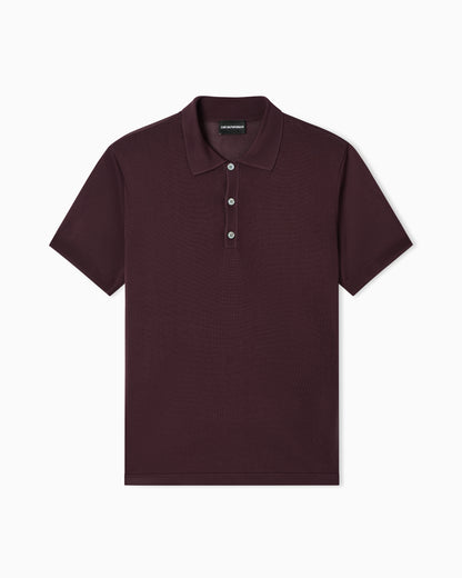 Emporio Armani Plain-knit polo shirt
