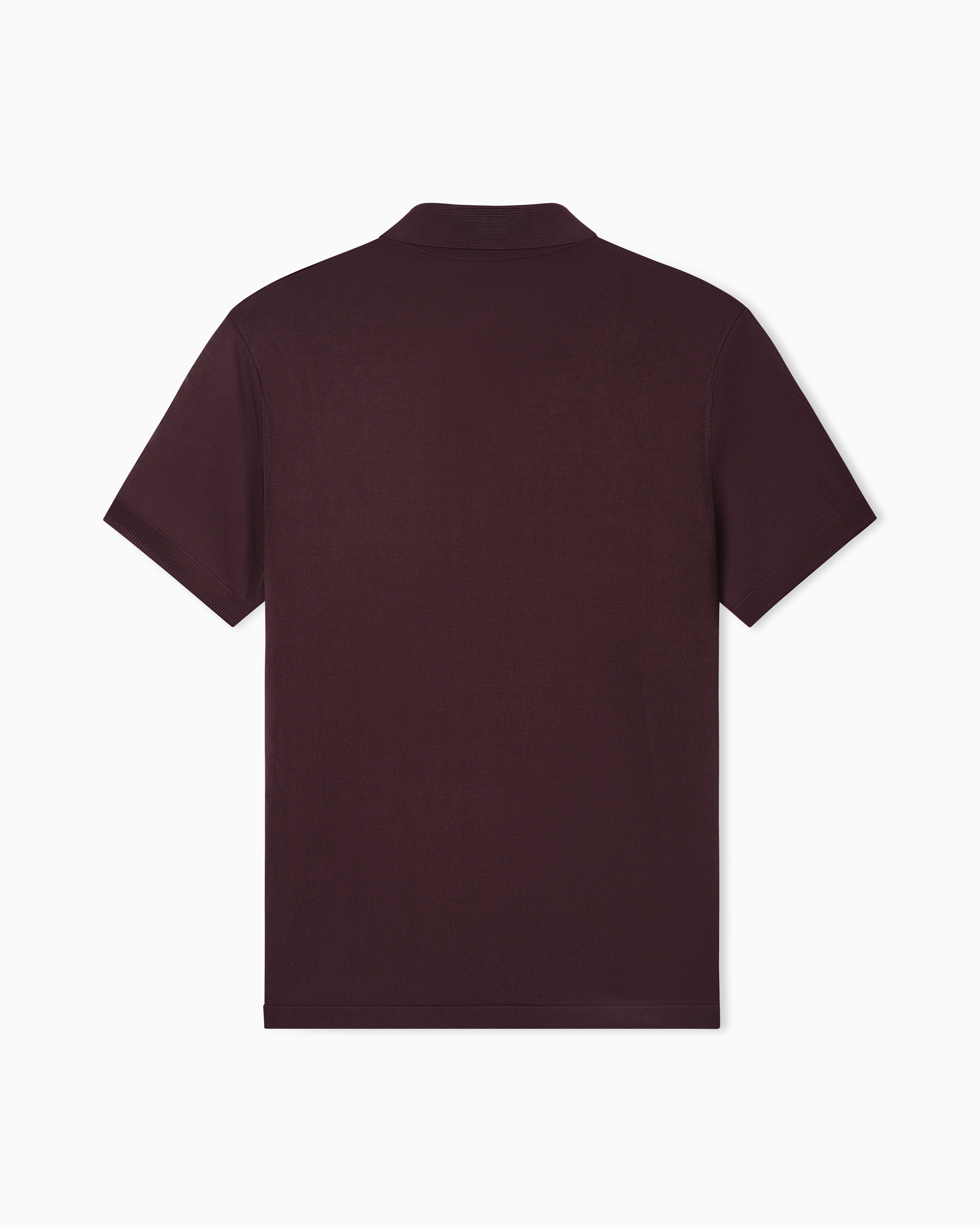 Emporio Armani Plain-knit polo shirt