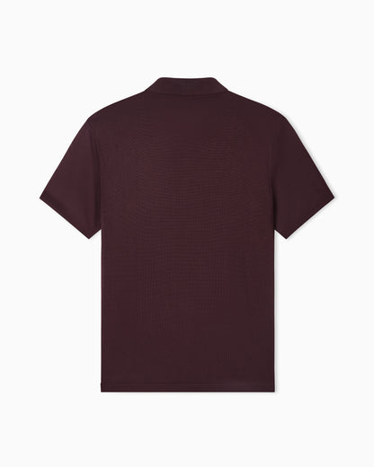 Emporio Armani Plain-knit polo shirt