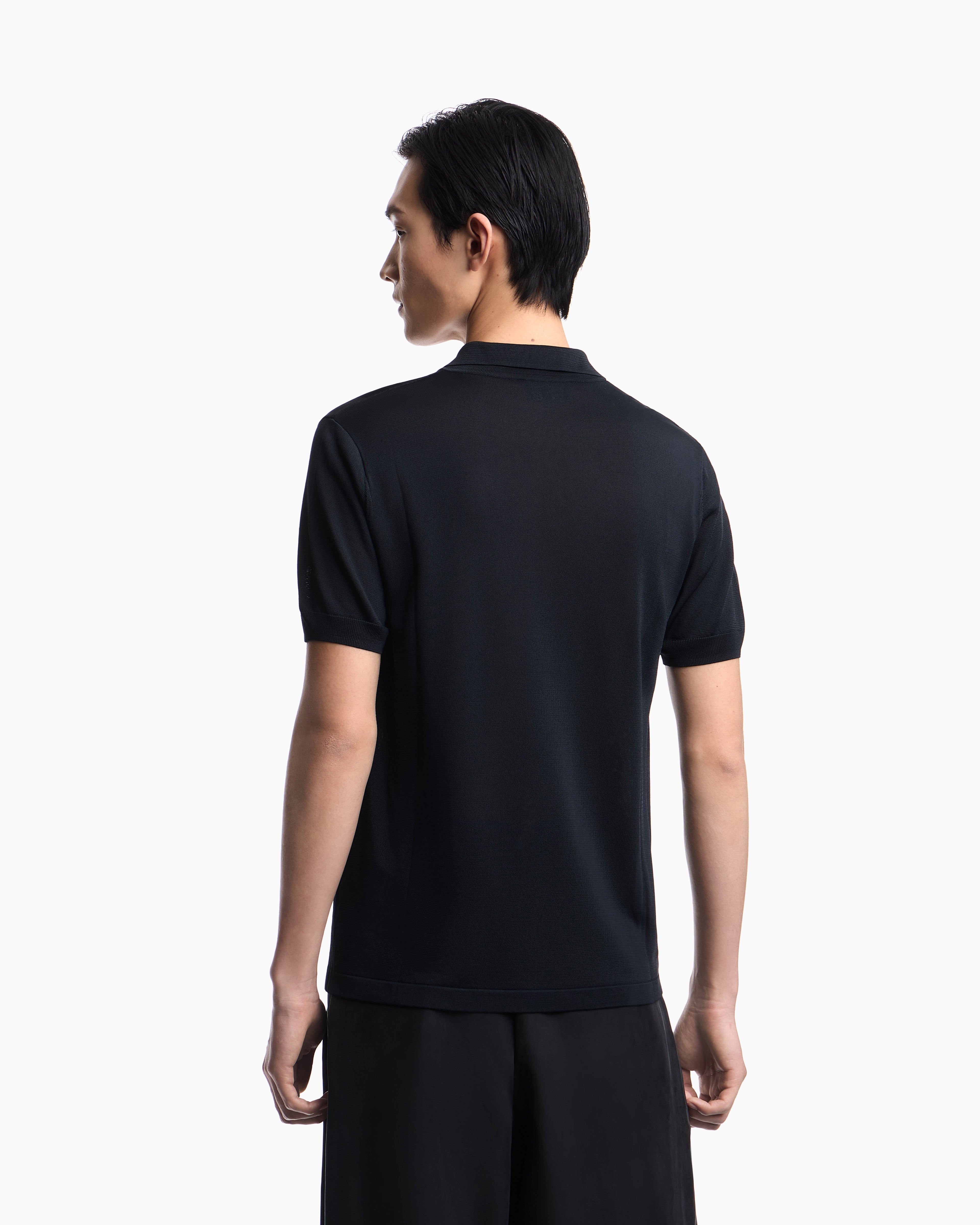 Emporio Armani Plain-knit polo shirt