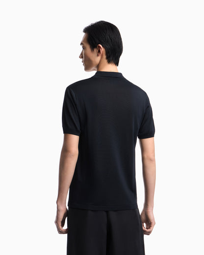 Emporio Armani Plain-knit polo shirt