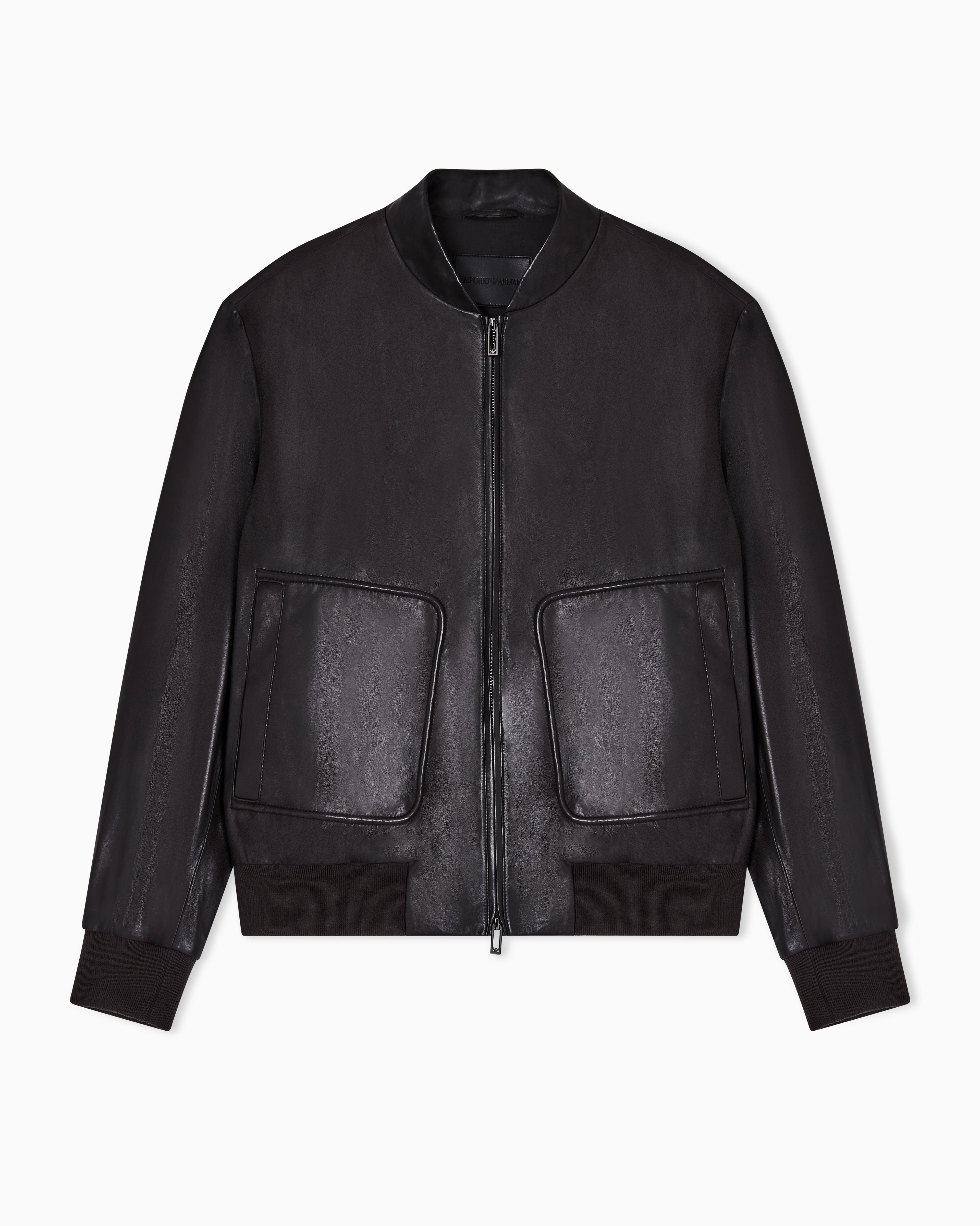 Emporio Armani Plonge nappa-leather blouson