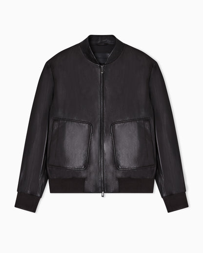 Emporio Armani Plonge nappa-leather blouson