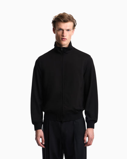 Emporio Armani Blouson in waffle-effect armure fabric