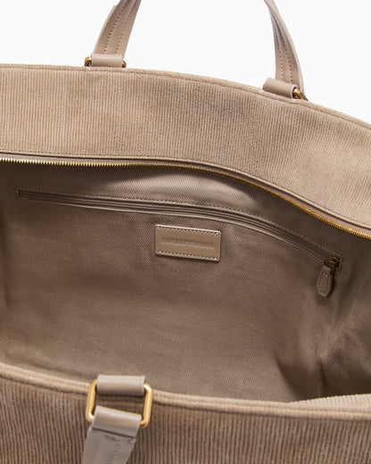 Emporio Armani oversized handbag in embossed suede