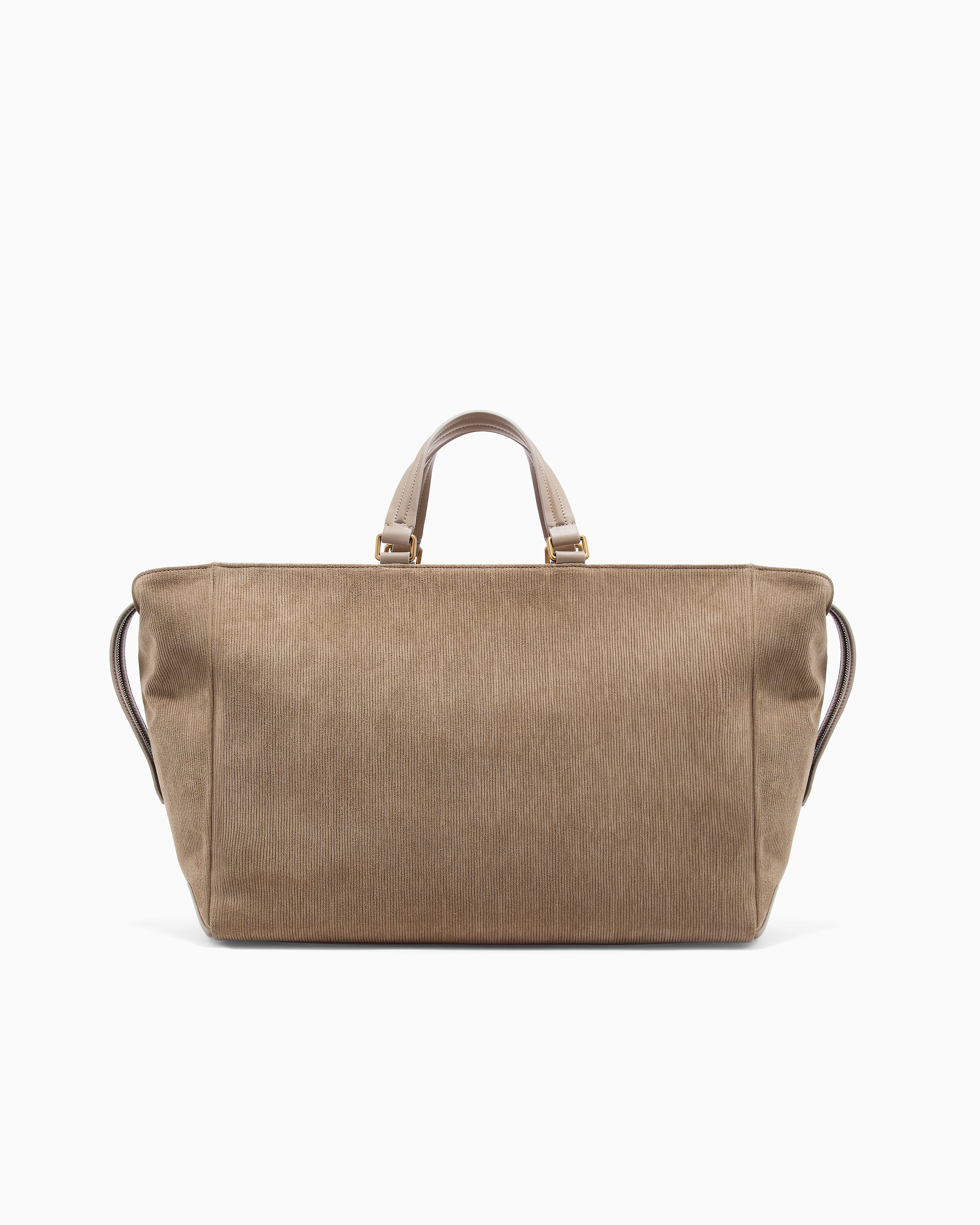 Emporio Armani oversized handbag in embossed suede