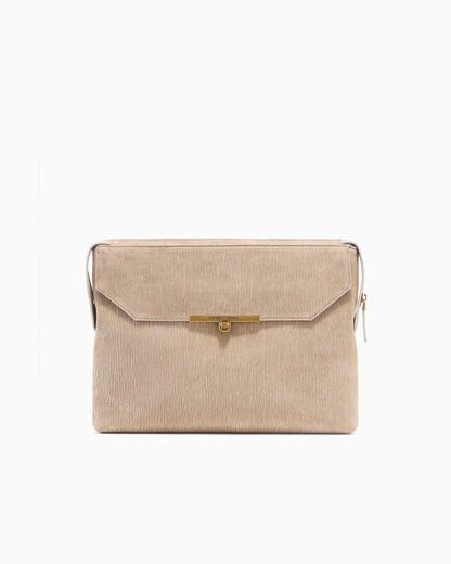 Emporio Armani embossed suede pouch