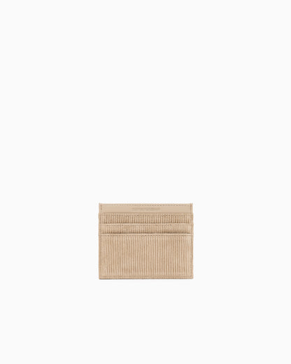 Emporio Armani embossed suede card holder