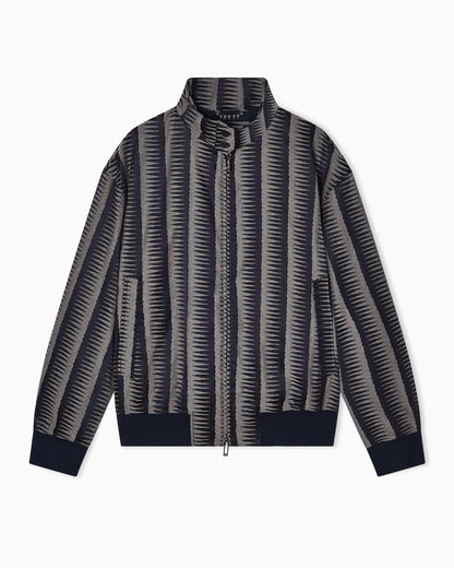 Emporio Armani Blouson in jacquard fabric with op-art motif
