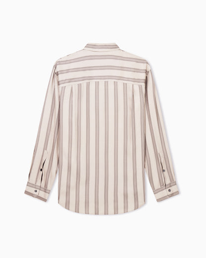 Emporio Armani Comfort-fit, fluid viscose shirt with an all-over print