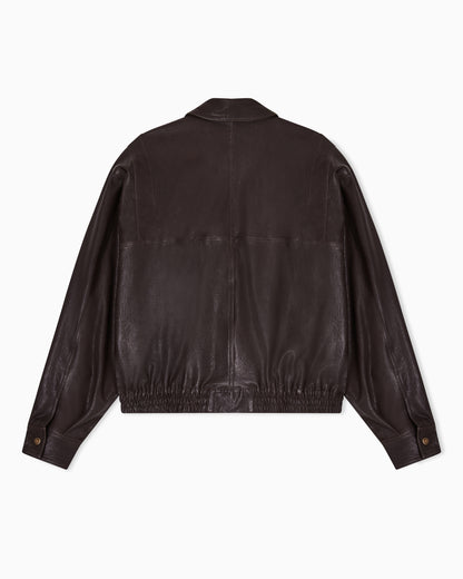 Emporio Armani Washed, vegetable-tanned nappa blouson