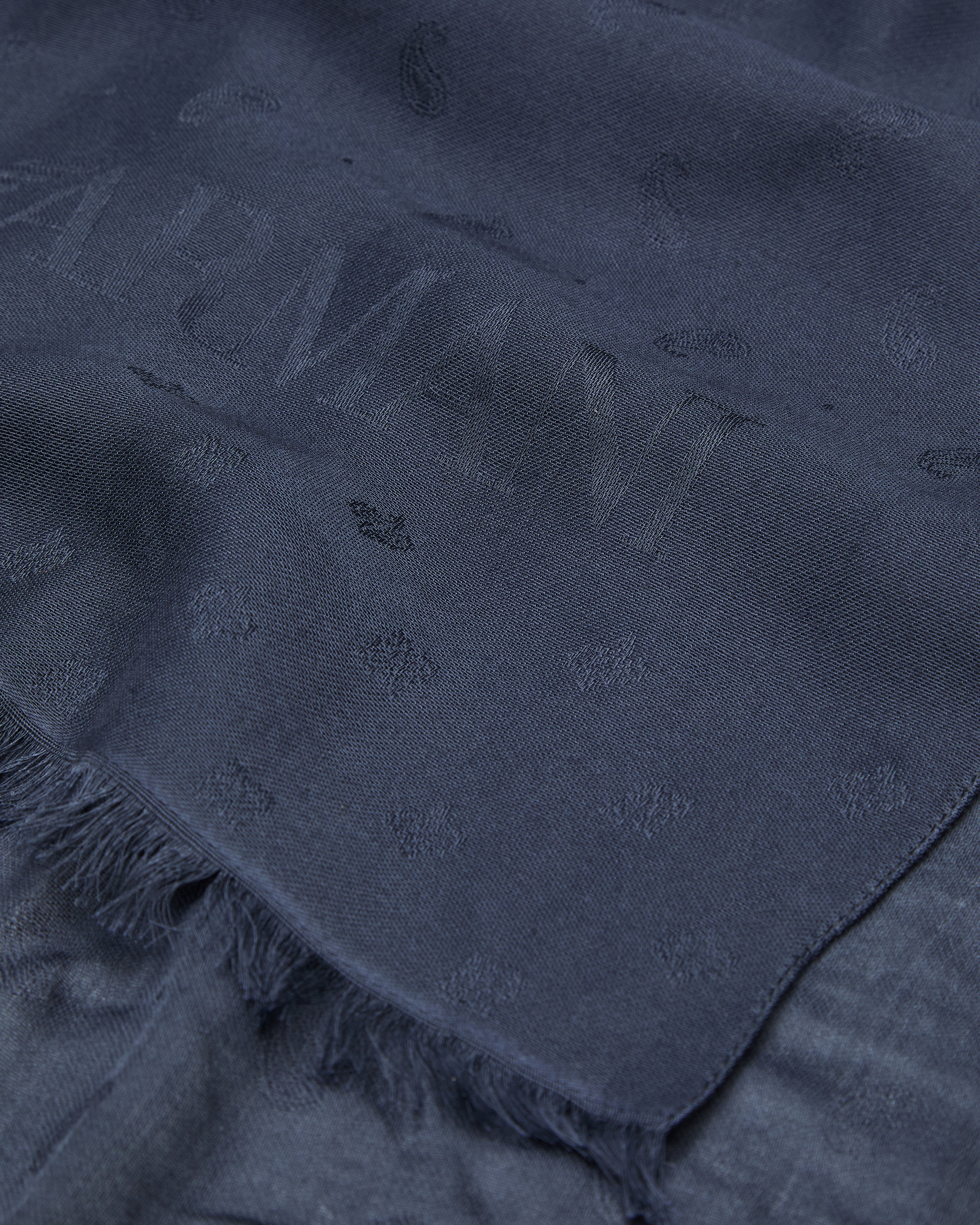 Emporio Armani Modal-blend jacquard stole with all-over eagle