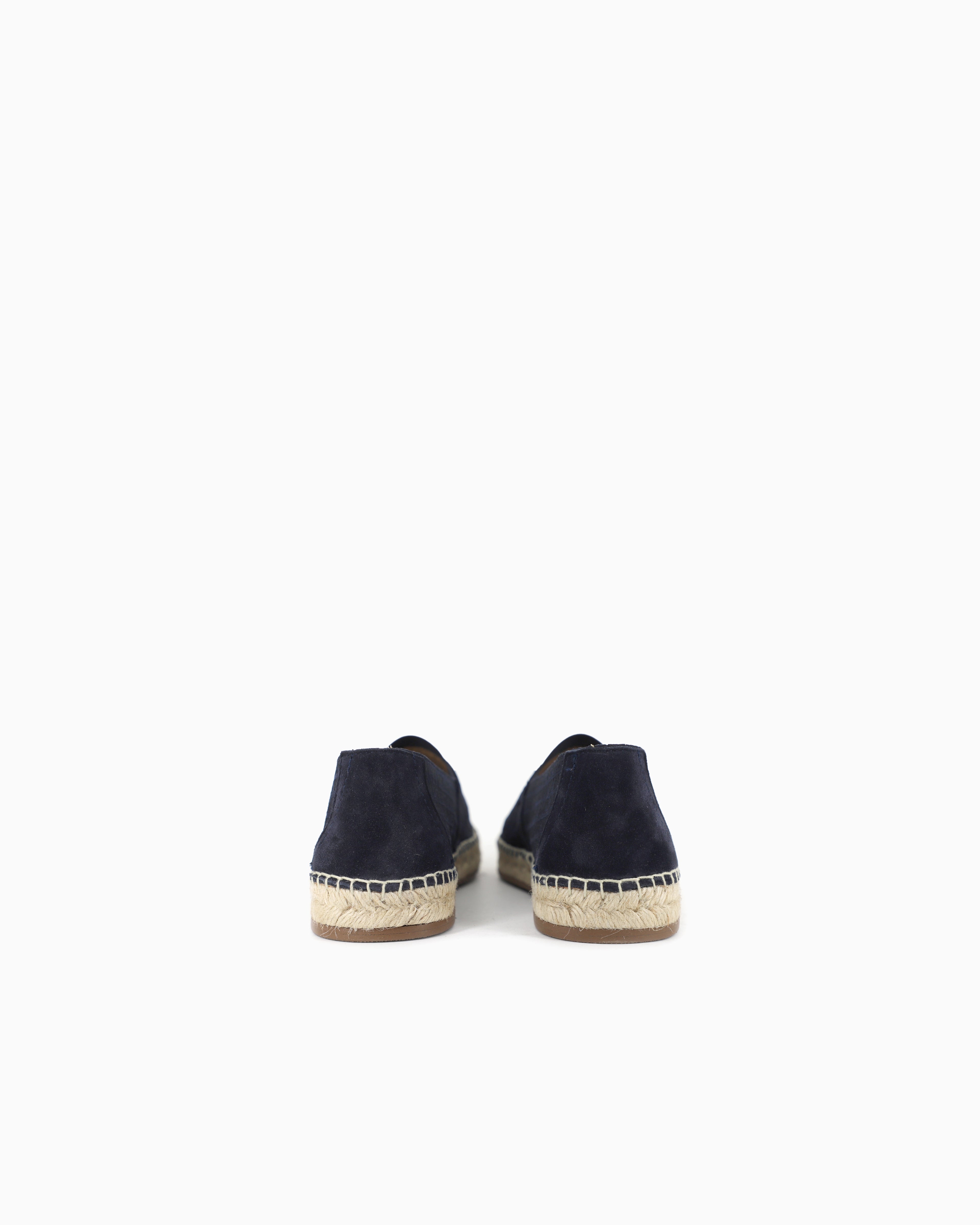Emporio Armani Jacquard Espadrilles With All-Over Logo Lettering Blue