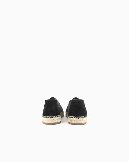 Emporio Armani Jacquard Espadrilles With All-Over Logo Lettering Black