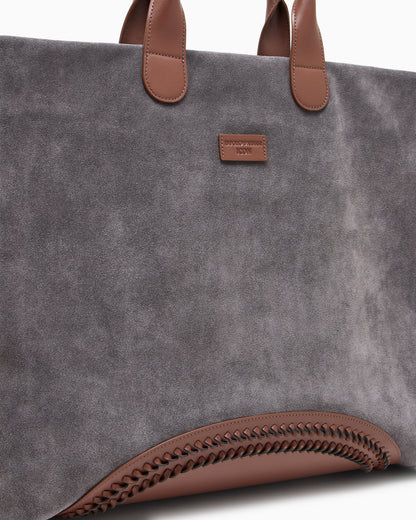 Emporio Armani suede Icon shopper bag