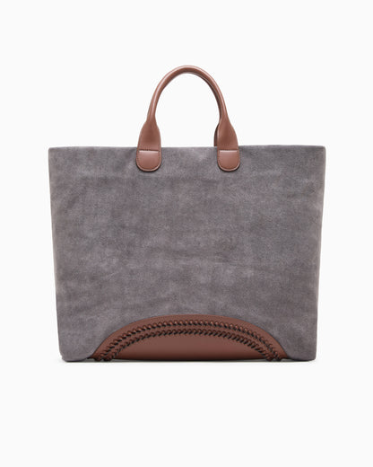 Emporio Armani suede Icon shopper bag