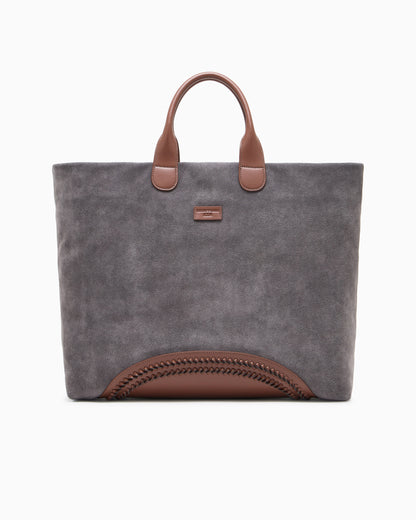 Emporio Armani suede Icon shopper bag