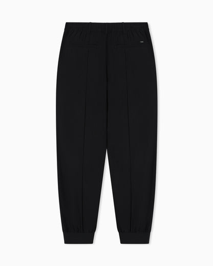 Emporio Armani Nylon trousers with front ribs