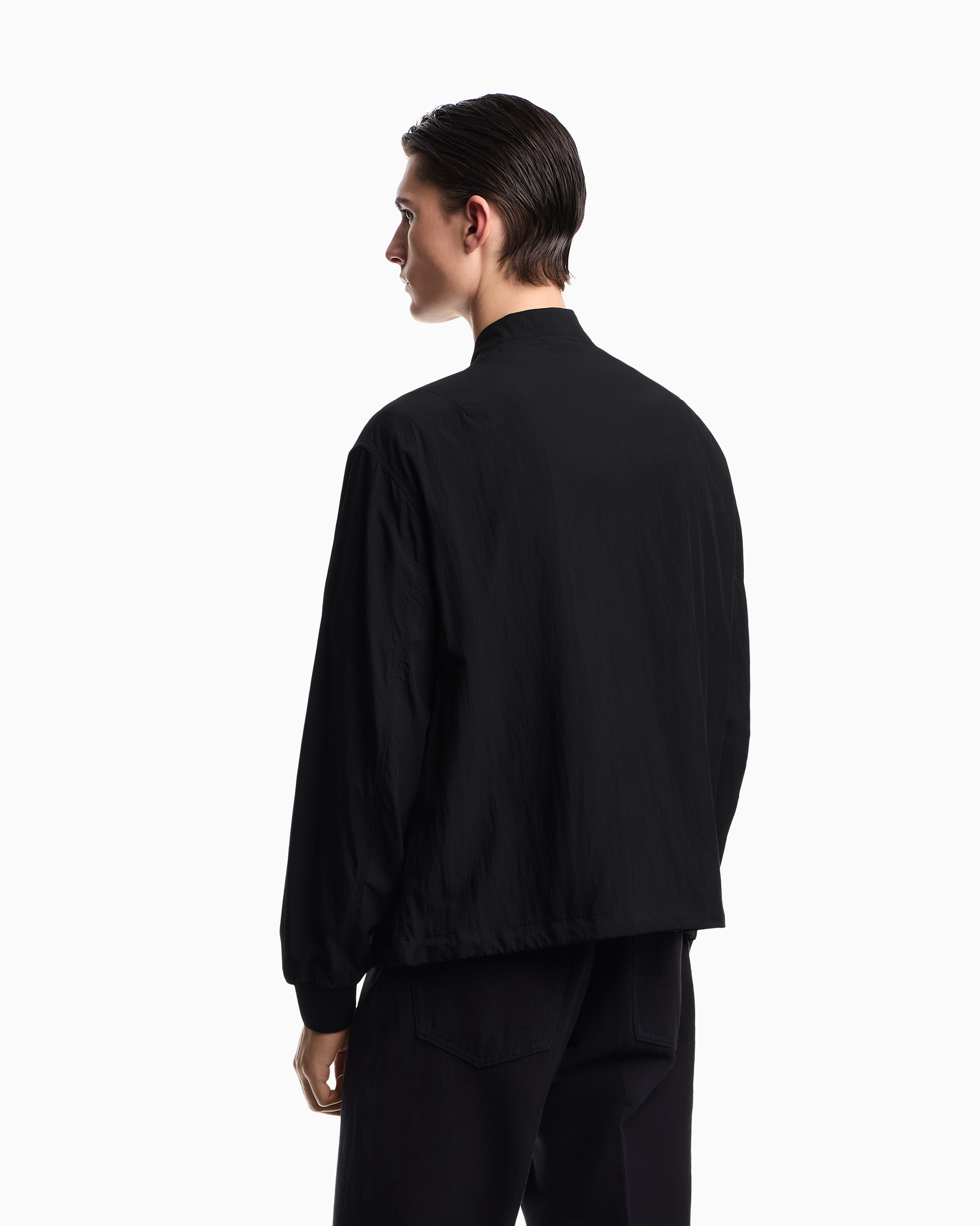 Emporio Armani Nylon blouson with micro logo embroidery