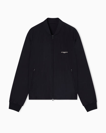 Emporio Armani Nylon blouson with micro logo embroidery
