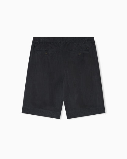 Emporio Armani Bermuda shorts in cupro blend jacquard with paisley pattern