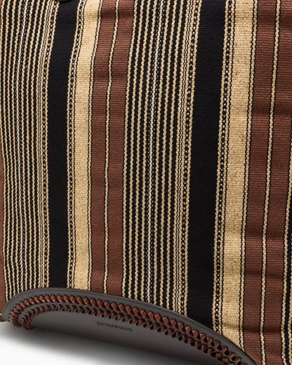Emporio Armani Shopper bag in vertical striped fabric
