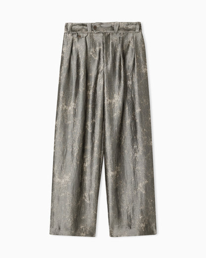 Emporio Armani Palazzo trousers in flowing jacquard fabric