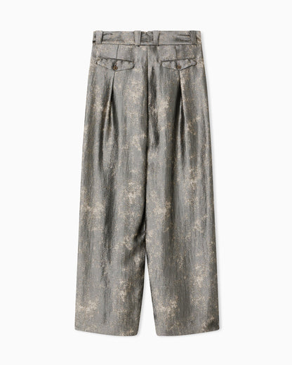 Emporio Armani Palazzo trousers in flowing jacquard fabric