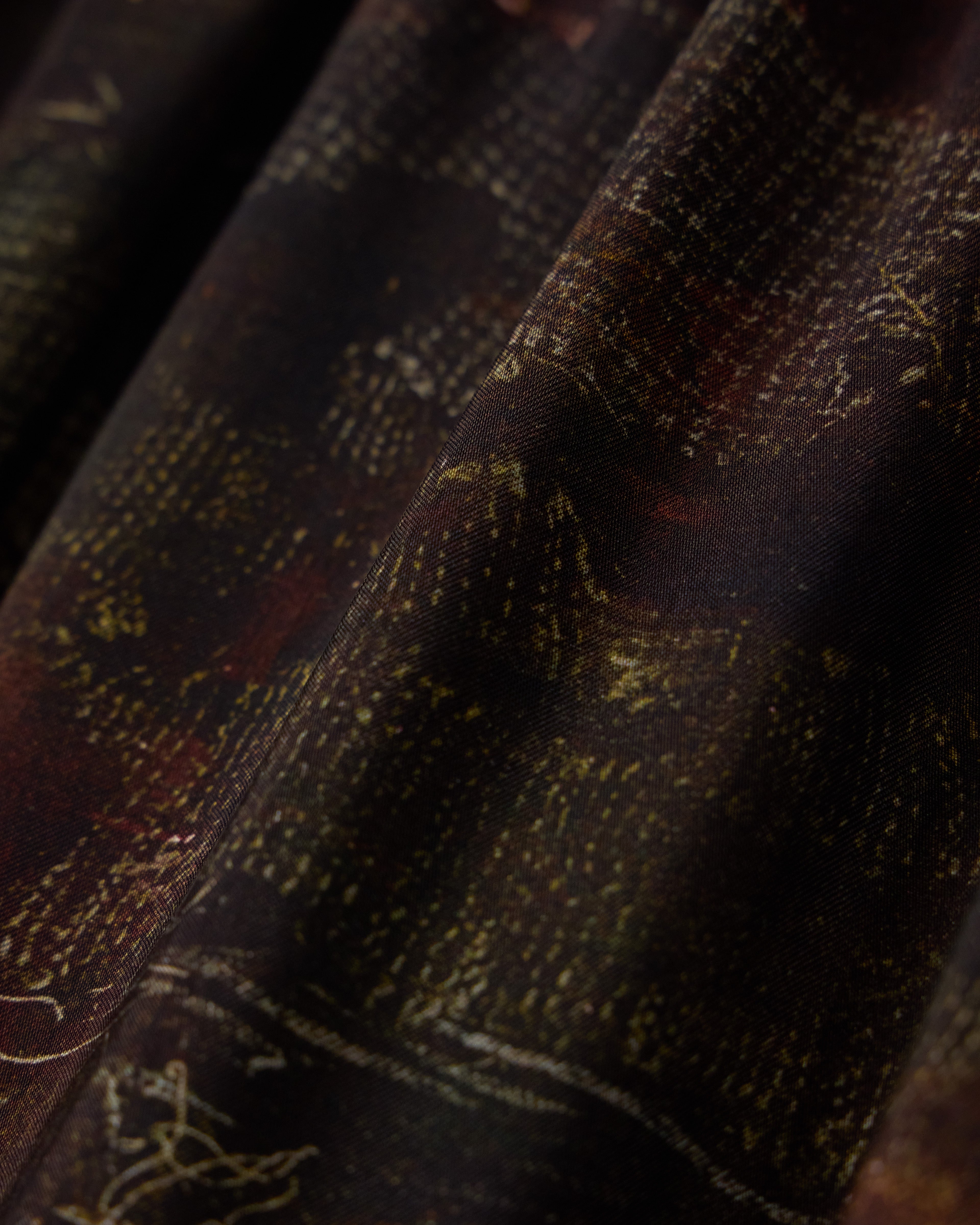 Emporio Armani Cupro twill trousers with all-over print