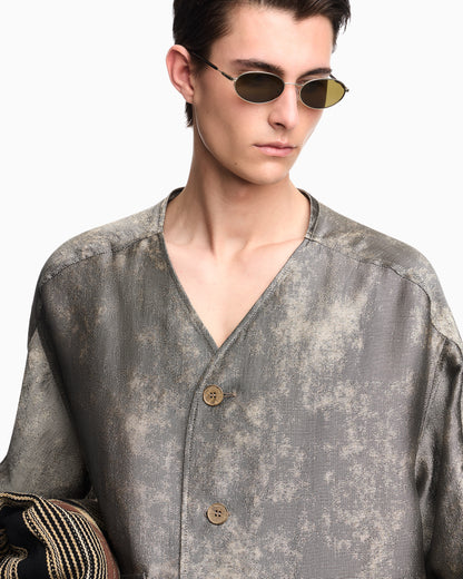 Emporio Armani Flowing jacquard shirt jacket