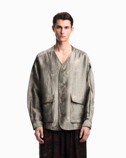 Emporio Armani Flowing jacquard shirt jacket