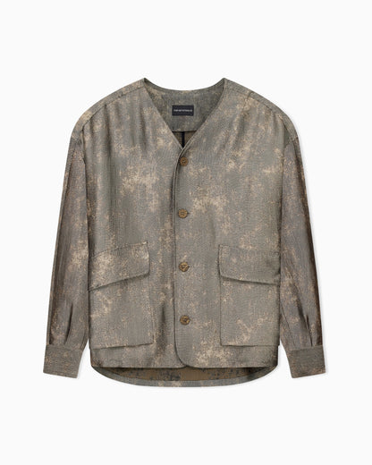 Emporio Armani Flowing jacquard shirt jacket