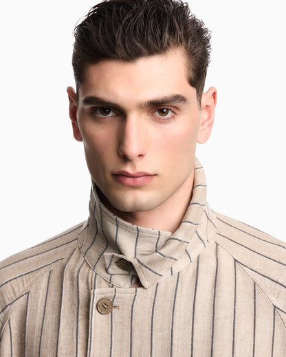 Emporio Armani Cold-dyed canneté fabric blouson