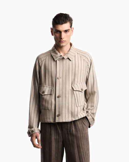 Emporio Armani Cold-dyed canneté fabric blouson