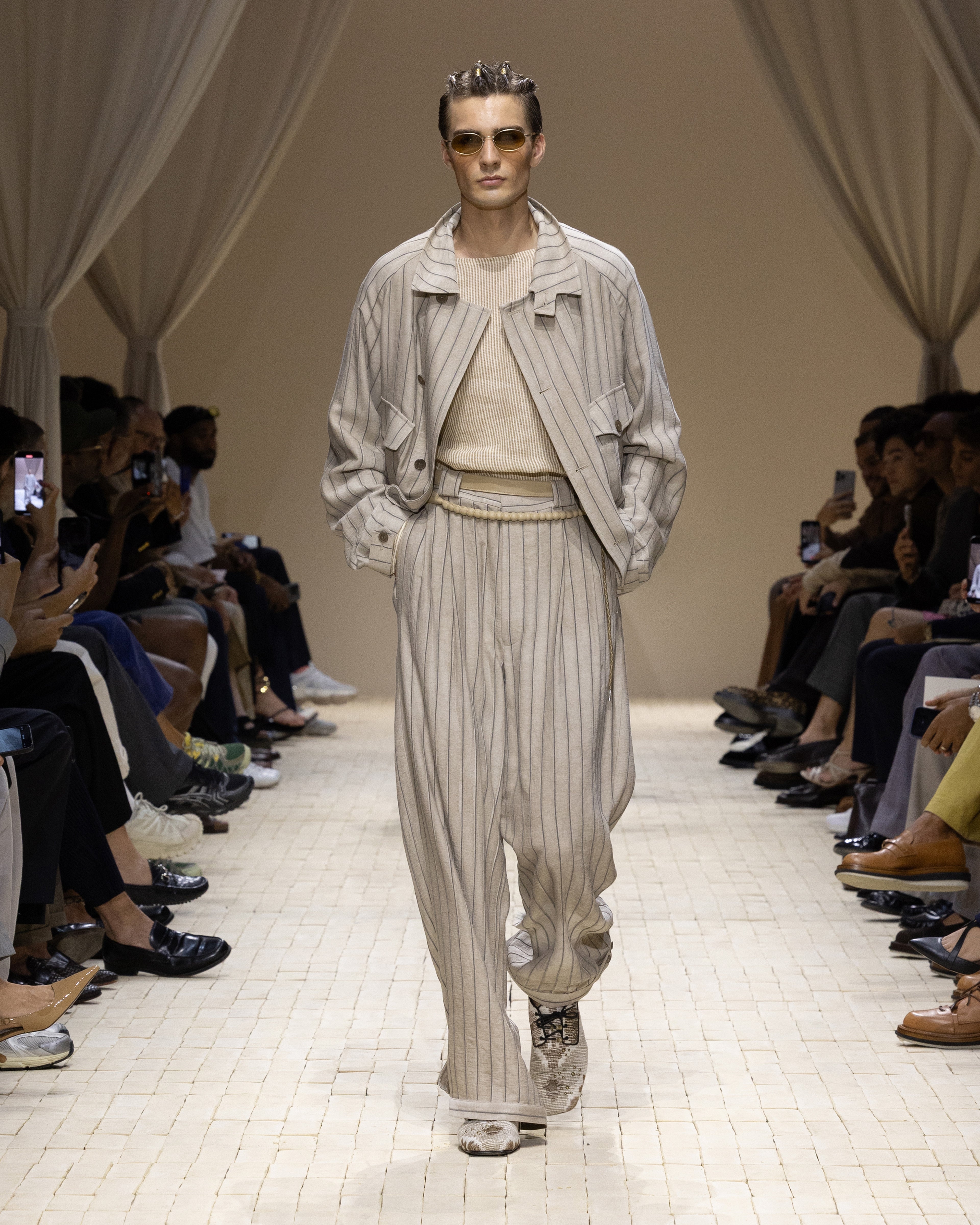 Emporio Armani Cold-dyed canneté fabric blouson