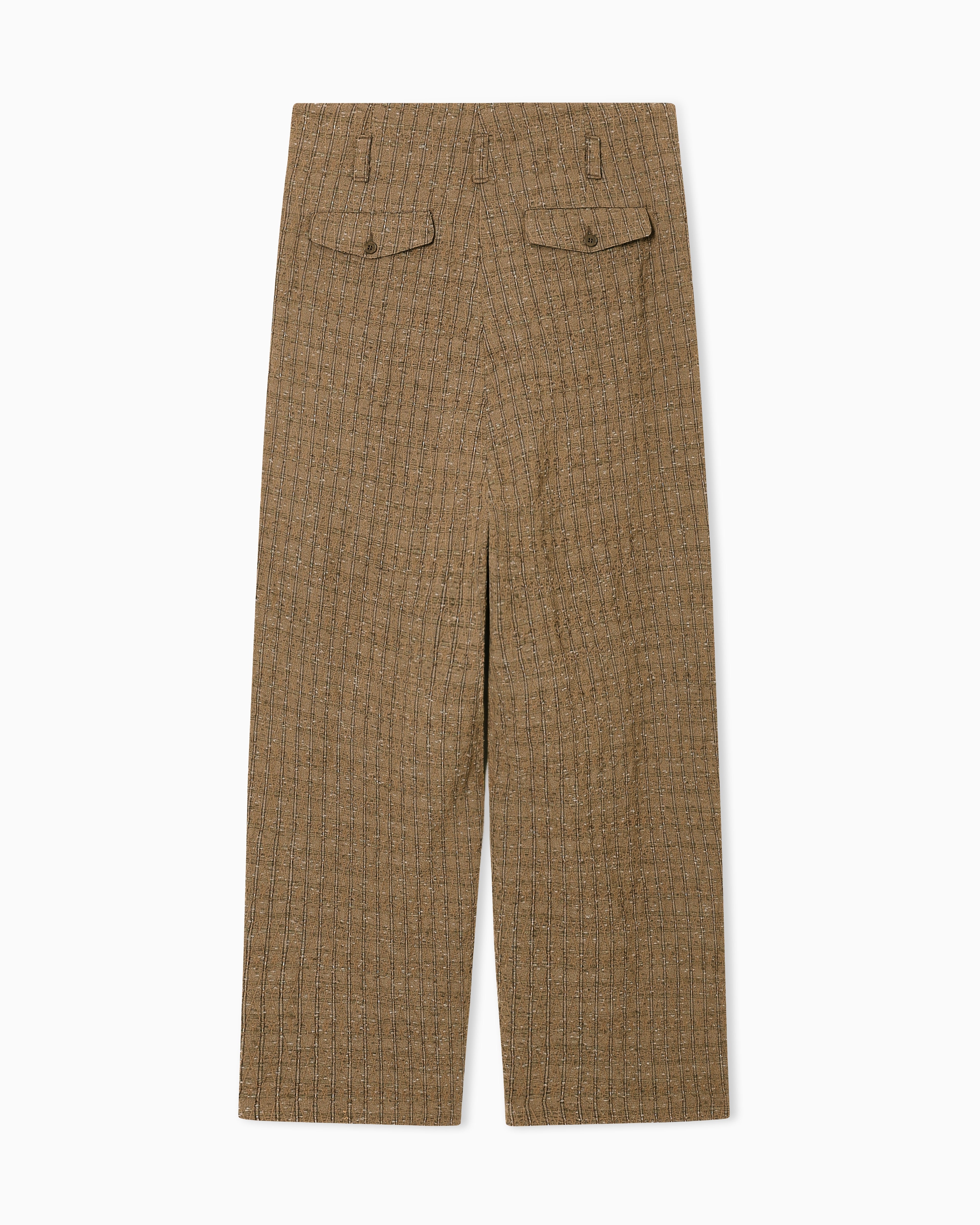 Emporio Armani Lamé striped jacquard trousers