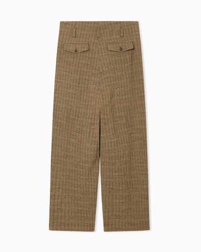 Emporio Armani Lamé striped jacquard trousers