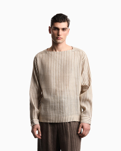 Emporio Armani Jute-effect linen jumper