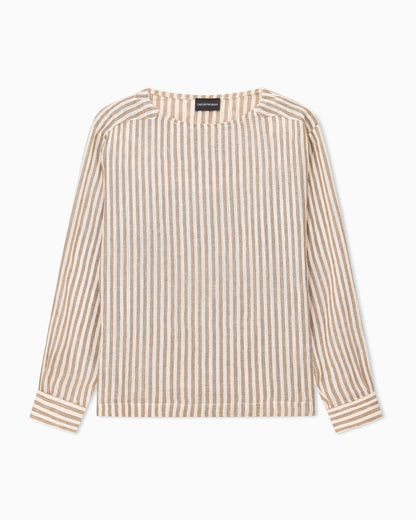 Emporio Armani Jute-effect linen jumper