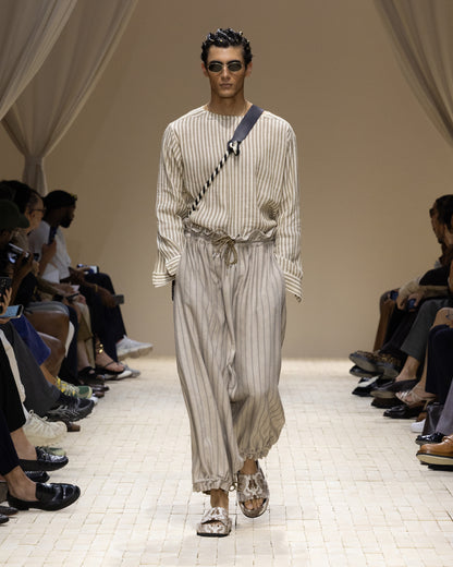 Emporio Armani Jute-effect linen jumper