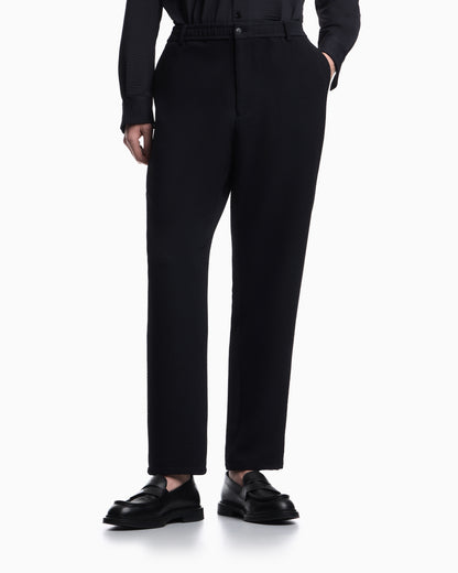 Emporio Armani Icon embossed pattern-fabric trousers