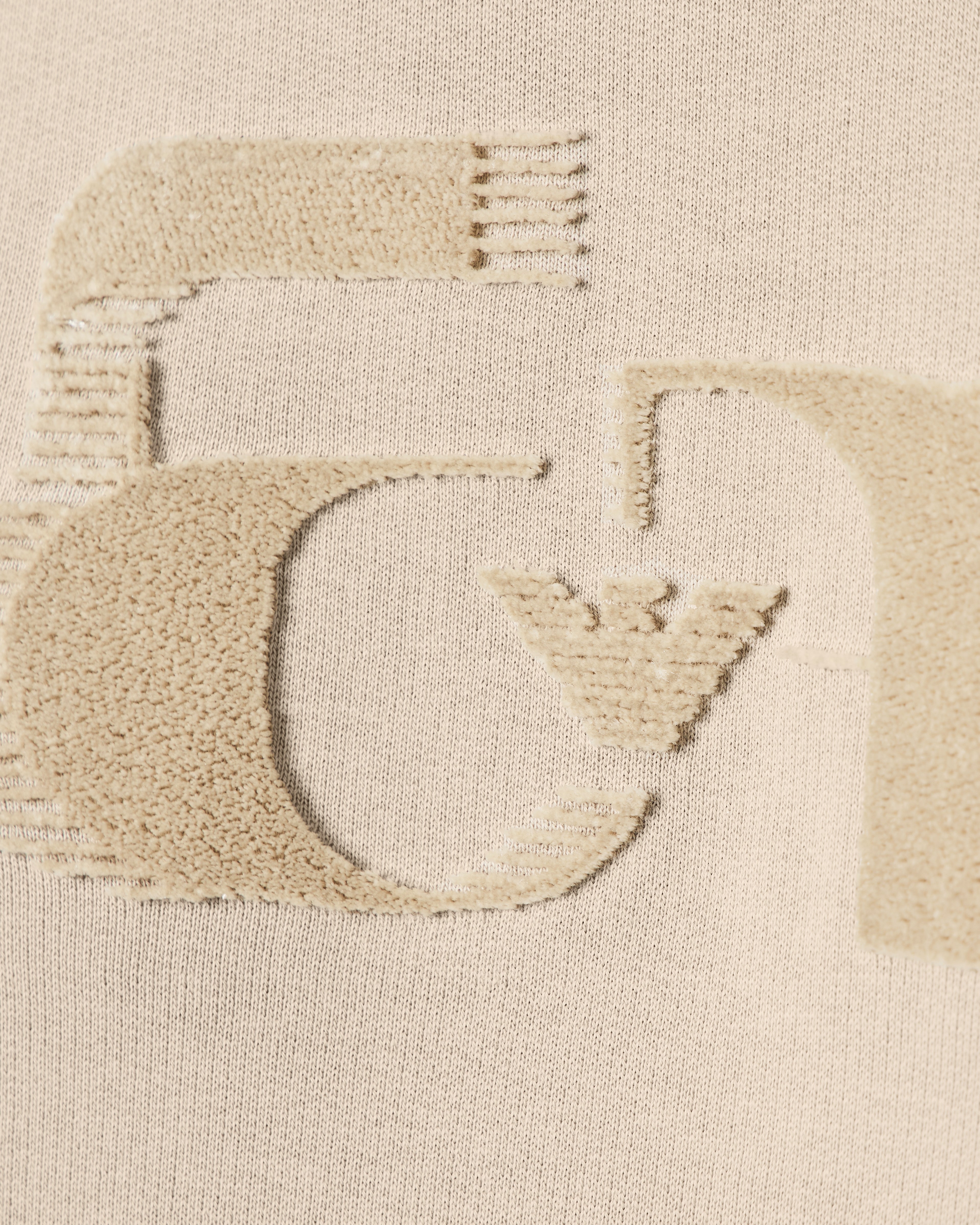 Emporio Armani Jersey sweatshirt with oversized flocked logo
