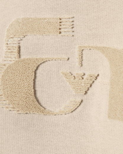 Emporio Armani Jersey sweatshirt with oversized flocked logo