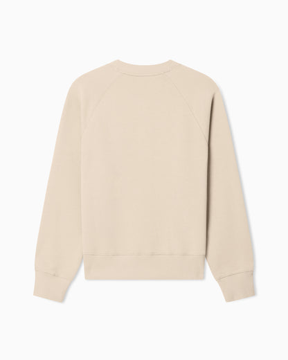 Emporio Armani Jersey sweatshirt with oversized flocked logo