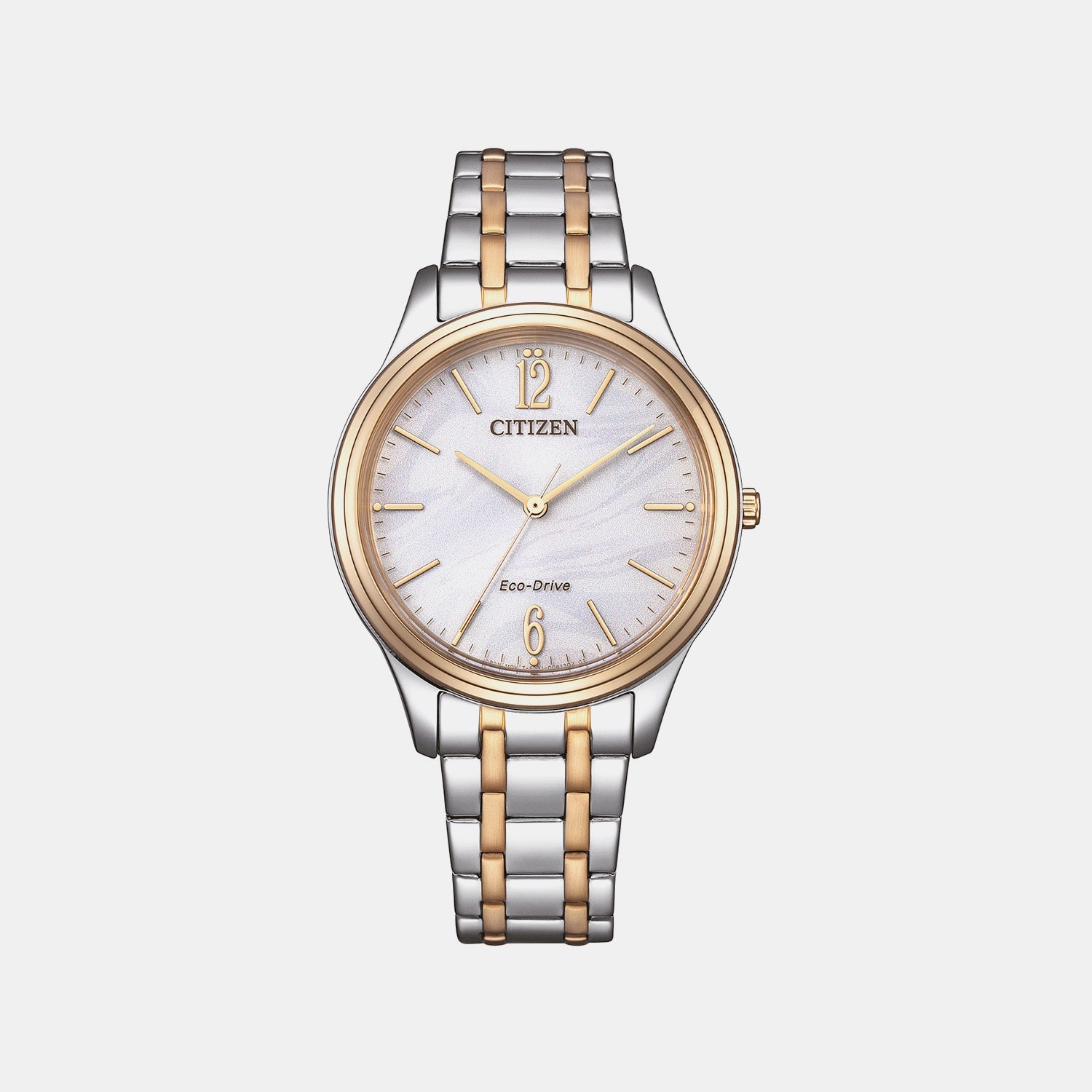 Citizen Eco-Drive Women Quartz Silver Dial Analog Stainless Steel Watch Em0416-78A