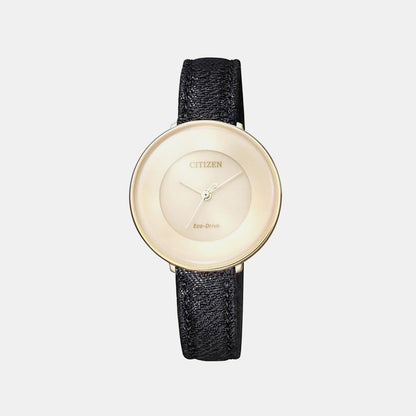 Citizen Eco-Drive Women Quartz Champagne Dial Analog Stainless Steel Em0608-42X